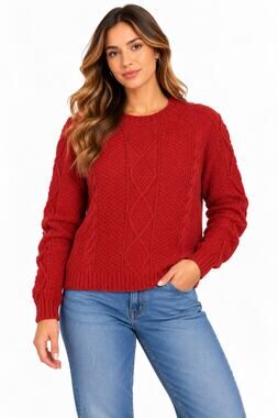 Orb Orange Pullover Crewneck Sweater Size Medium